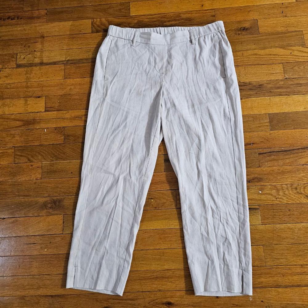 J. Jill Linen Blend Trousers Petite Medium Beige